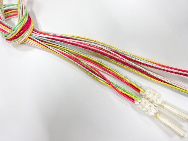 JAPANESE KIMONO / UNUSED HAND-TIED OBIJIME